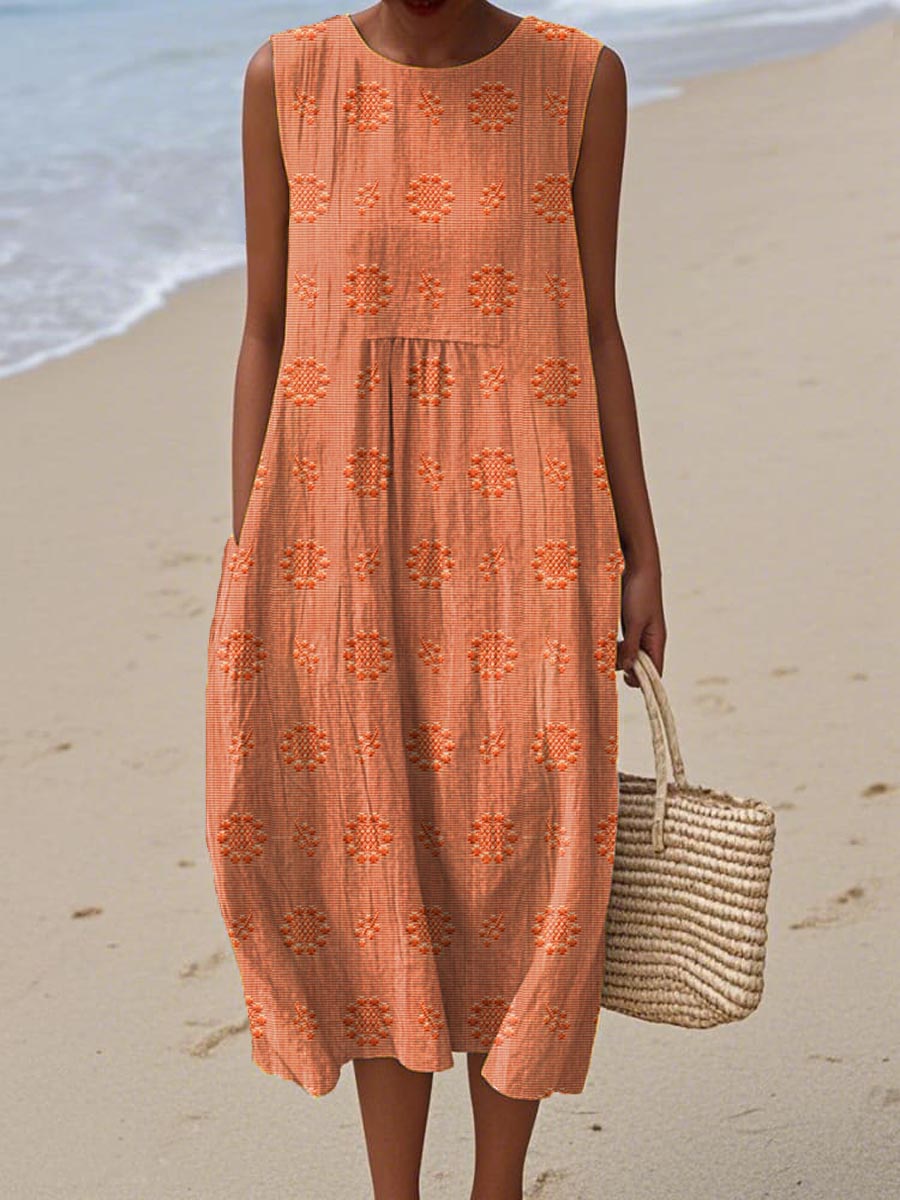 Sleeveless Midi Dress – Breezy Freedom, Everyday Charm