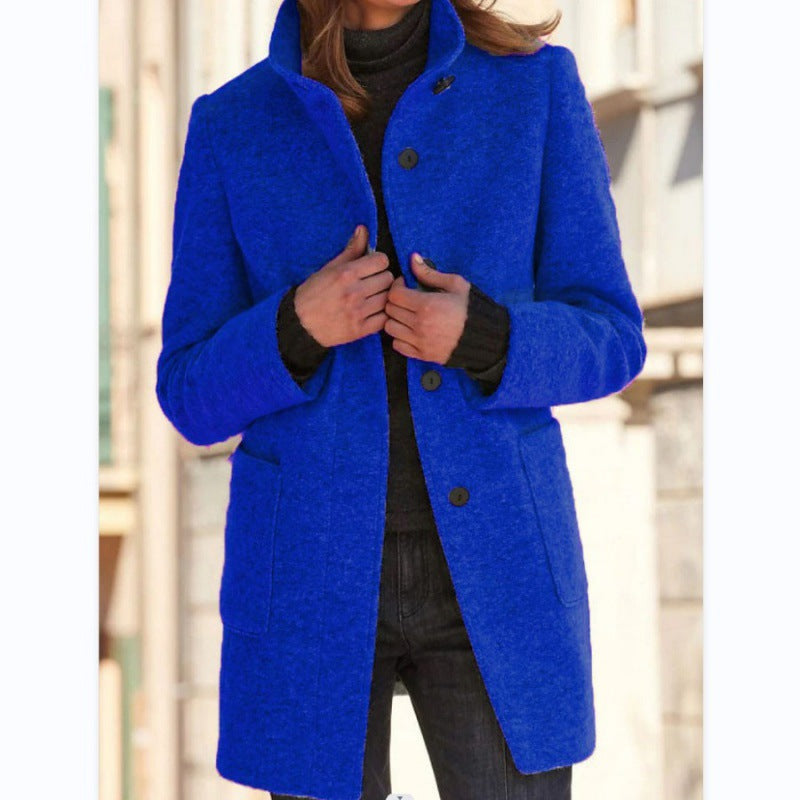 Vintora™ - Retro Women’s Windbreaker with Buttons and Stand-Up Collar