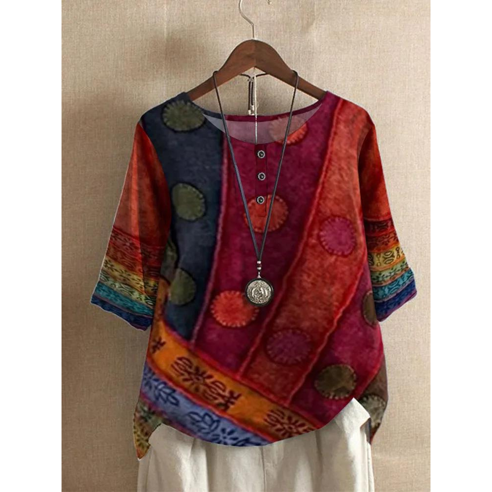 Harper – Artistic Patchwork Everyday Top