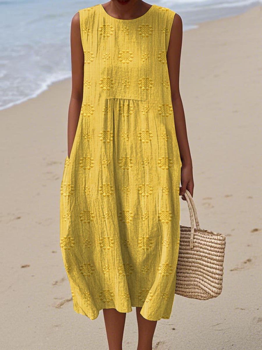 Sleeveless Midi Dress – Breezy Freedom, Everyday Charm