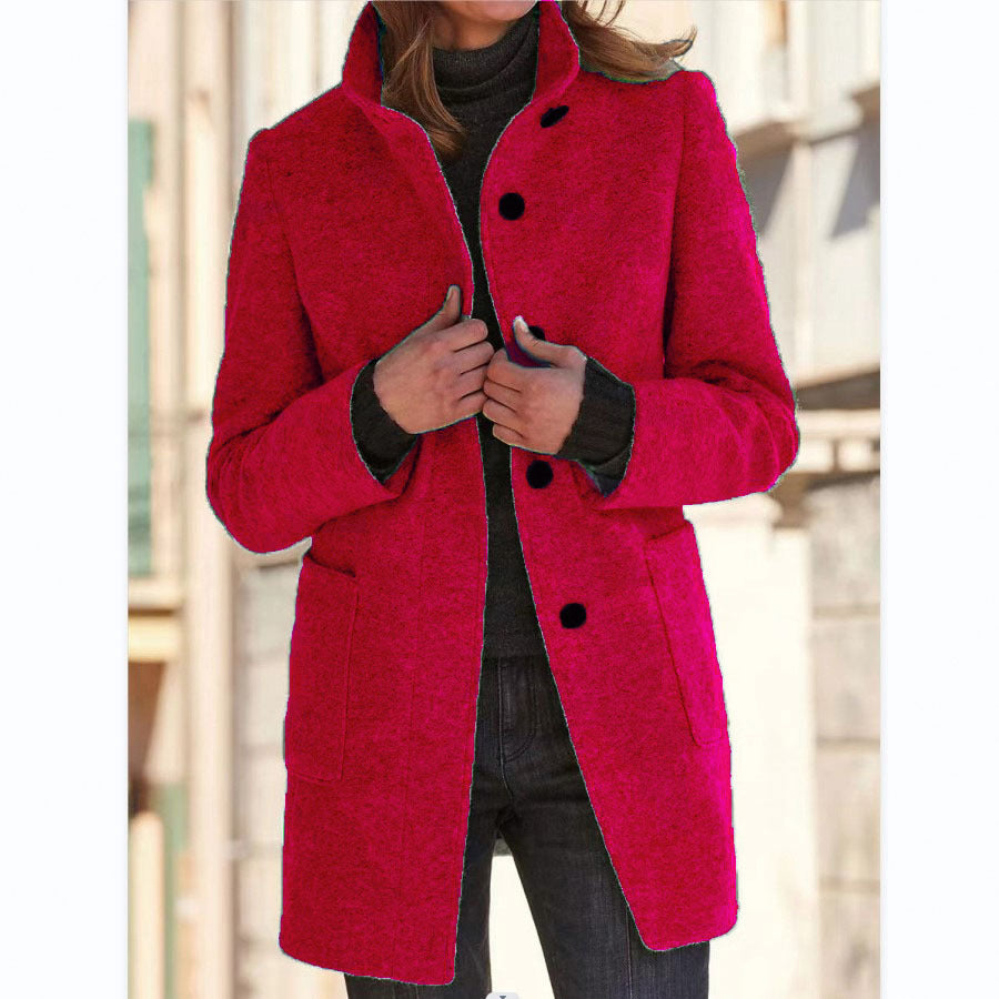 Vintora™ - Retro Women’s Windbreaker with Buttons and Stand-Up Collar