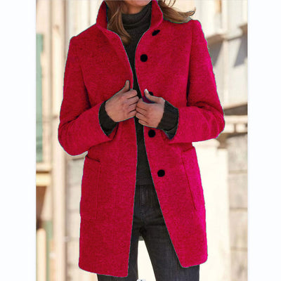 Vintora™ - Retro Women’s Windbreaker with Buttons and Stand-Up Collar