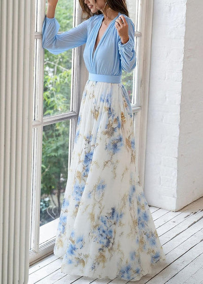 Natalie – V-Neck Floral Day Dress