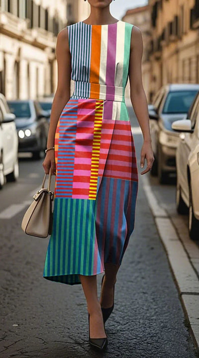 Ayla – Geometric Midi Dress