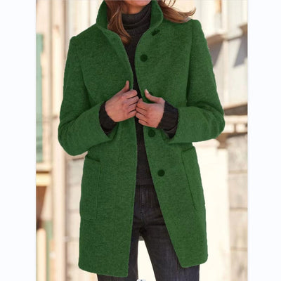 Vintora™ - Retro Women’s Windbreaker with Buttons and Stand-Up Collar