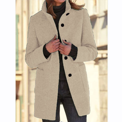 Vintora™ - Retro Women’s Windbreaker with Buttons and Stand-Up Collar