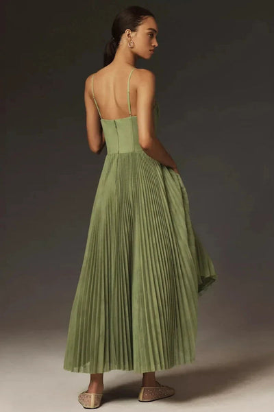 Elise – Asymmetrical Pleated Dress