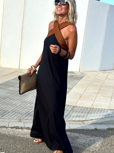 Sienna | Abito Elegante con Schiena Scoperta e Collo Incrociato alla Moda