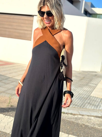 Sienna | Abito Elegante con Schiena Scoperta e Collo Incrociato alla Moda