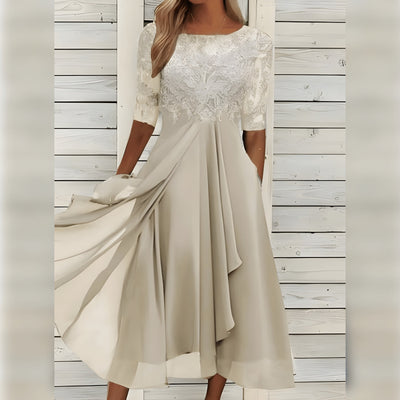 Anna – Lace Detail Elegant Dress