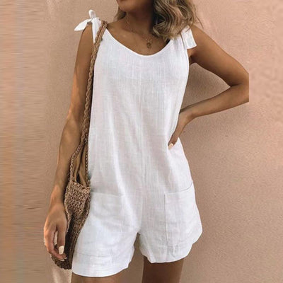 Grace – Bow-Strap Jumpsuit with Pockets