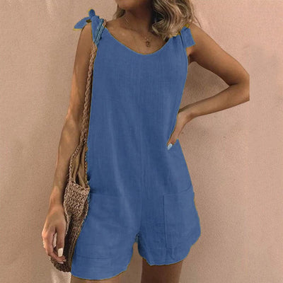 Grace – Bow-Strap Jumpsuit with Pockets