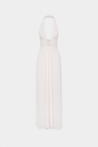 Celeste – Ivory Draped Maxi Dress