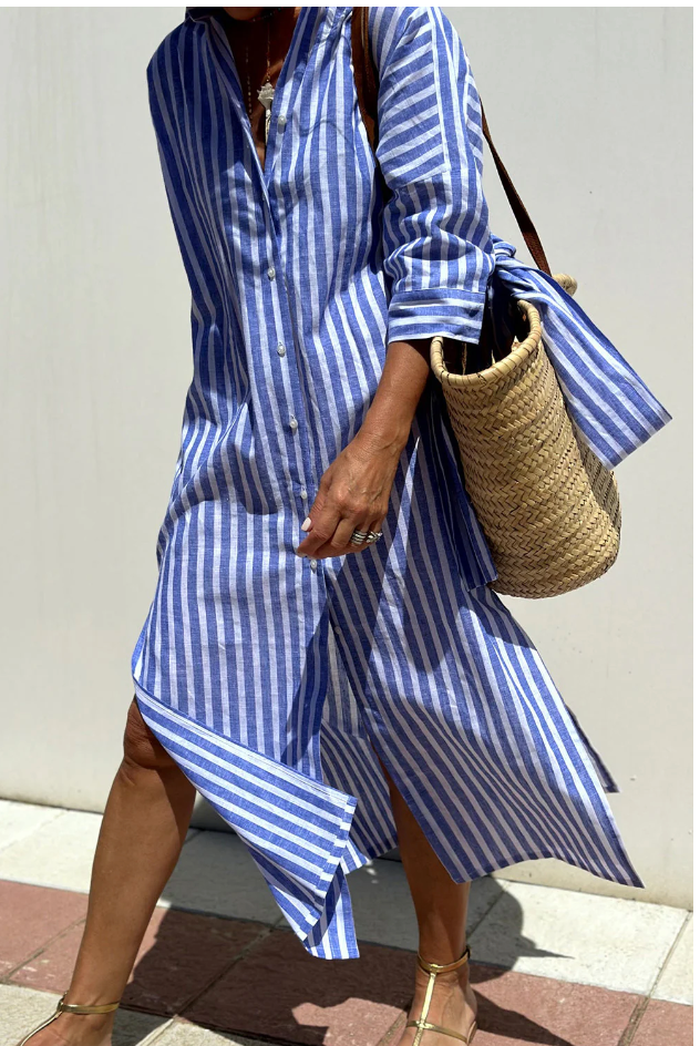 Grace – Striped Everyday Shirt Dress