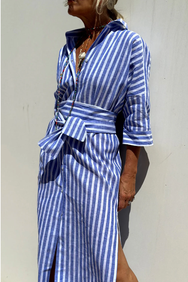 Grace – Striped Everyday Shirt Dress