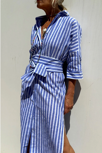 Grace – Striped Everyday Shirt Dress
