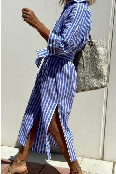 Grace – Striped Everyday Shirt Dress