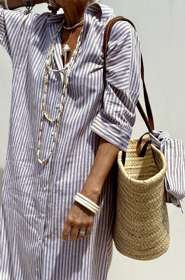 Grace – Striped Everyday Shirt Dress
