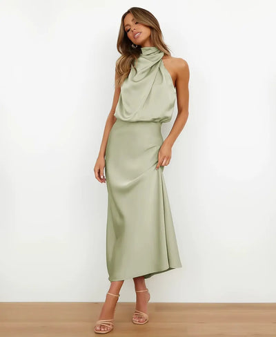 Nadine – Halter Neck Midi Dress