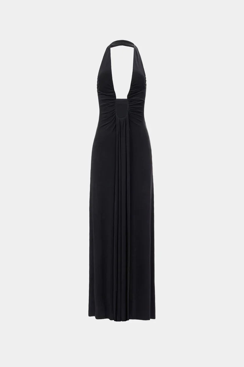 Celeste – Ivory Draped Maxi Dress