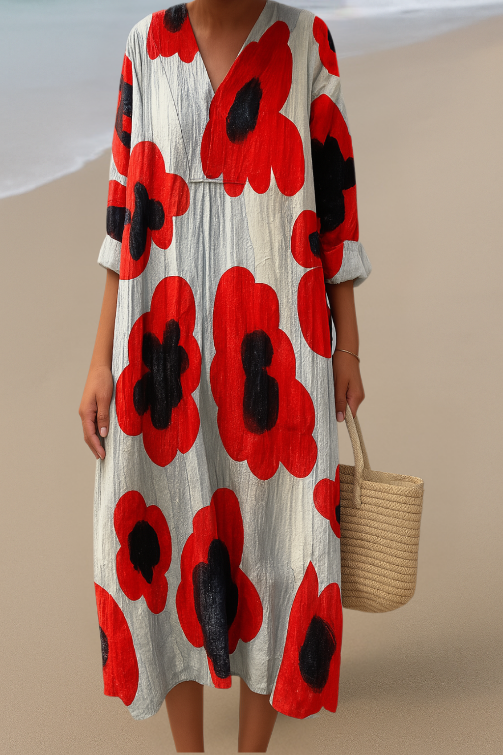Floral Maxi Dress – Bold Floral Pattern, Confident Appeal