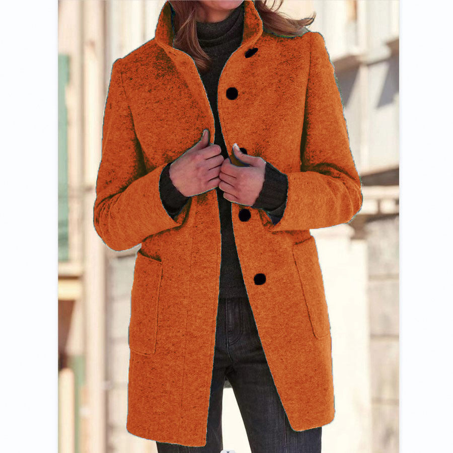 Vintora™ - Retro Women’s Windbreaker with Buttons and Stand-Up Collar