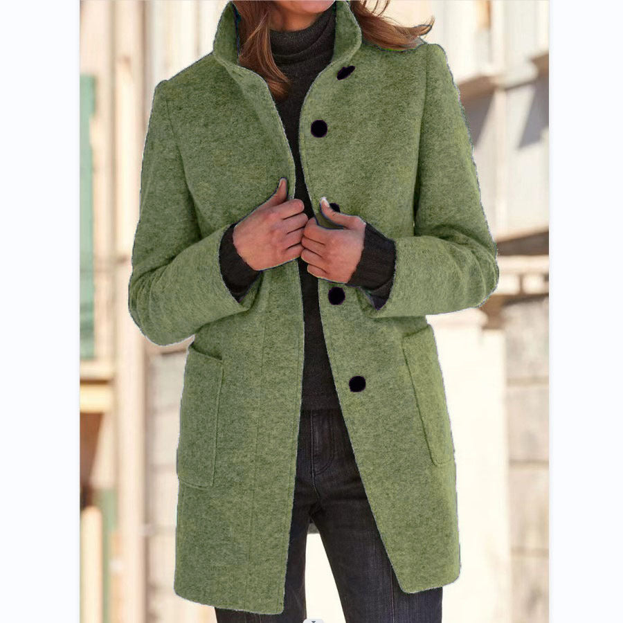 Vintora™ - Retro Women’s Windbreaker with Buttons and Stand-Up Collar