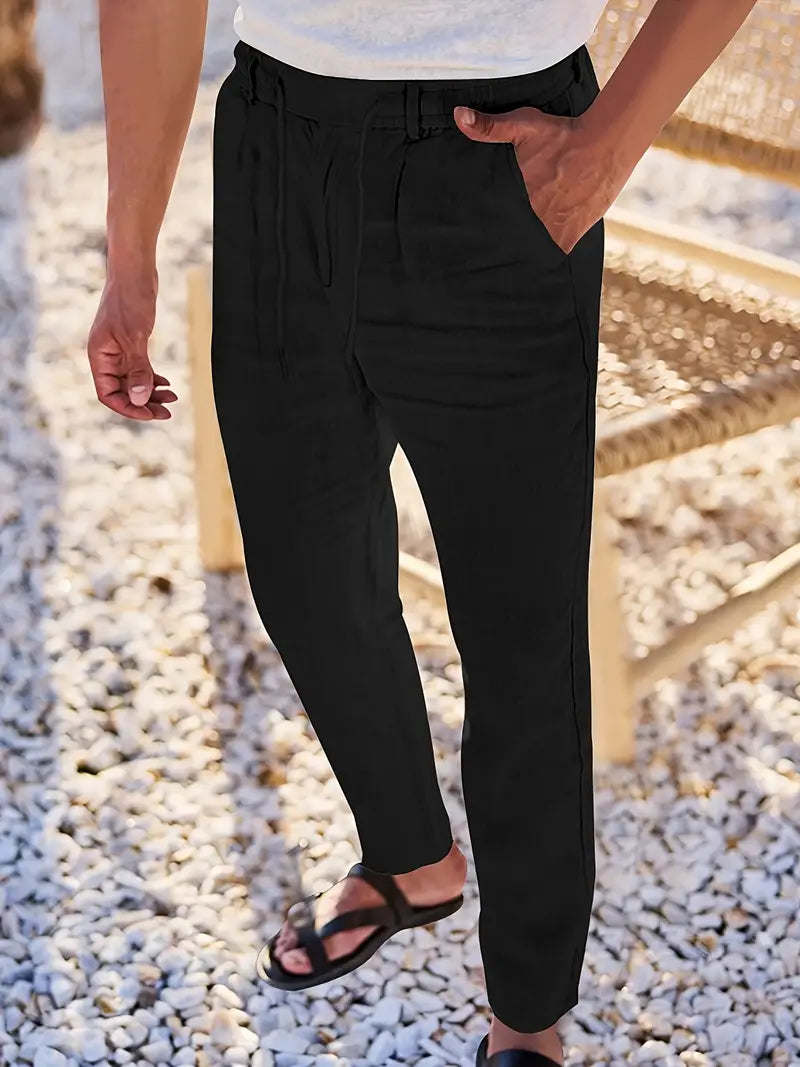 Malcolm – Easygoing Linen Drawstring Pants