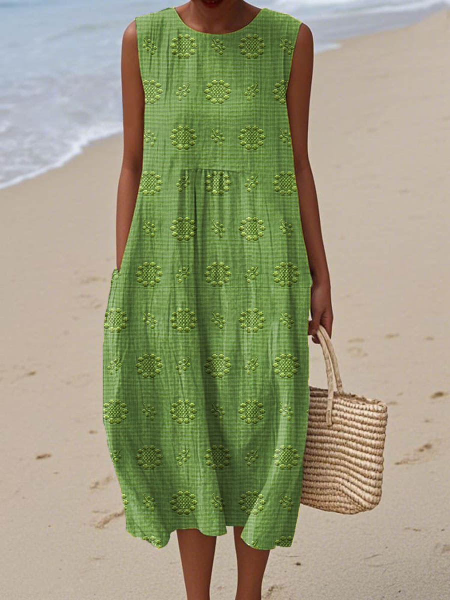 Sleeveless Midi Dress – Breezy Freedom, Everyday Charm