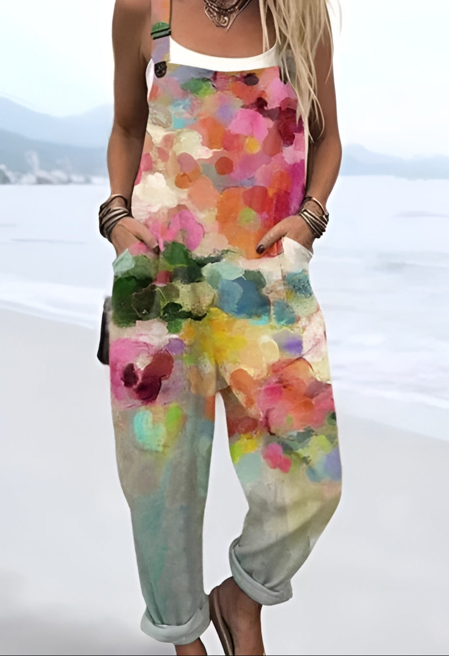 Ingeborg™ | Watercolor Blossom Overalls