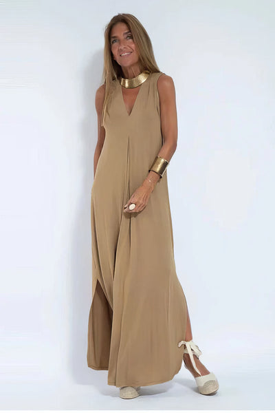 Clodagh – Sculpting Maxi Dress with Free Cardigan